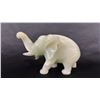 Image 2 : CARVED JADE ELEPHANT: 5"L X 3"T