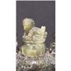 Image 2 : CHINESE CARVED JADE DRAGON INCENSE BURNER
