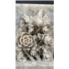 Image 2 : CHINESE CARVED STONE FLORAL PLAQUE: 7"T X 4.5"W X 2"D