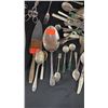 Image 3 : 11" X 8" SERVING TRAY & ASSORTED SPOONS & FORKS