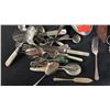 Image 5 : 11" X 8" SERVING TRAY & ASSORTED SPOONS & FORKS