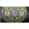 Image 2 : CHINESE CLOISONNE ENAMEL VASE WITH WOOD STAND