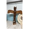 Image 2 : (3) ASSORTED FIRST NATIONS ITEMS INCLUDING; TOTEM POLE BY ANOLA JOHN, TOTEM POLE BY NANCY WILLIAMS