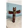 Image 4 : (3) ASSORTED FIRST NATIONS ITEMS INCLUDING; TOTEM POLE BY ANOLA JOHN, TOTEM POLE BY NANCY WILLIAMS