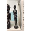 Image 4 : (5) ASSORTED HAND CARVED AFRICAN FIGURES APPROX 13"H