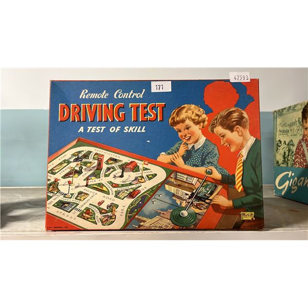 VINTAGE MERIT REMOTE CONTROL DRIVING TEST BOARD GAME