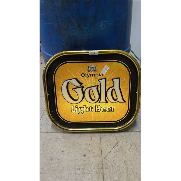 OLYMPIA GOLD LIGHT BEER LIGHT-UP SIGN