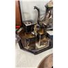 Image 4 : ASSORTED SILVER PLATED & PEWTER ITEMS INCLUDING; COFFEE CARAFE, SERVING DISHES, TEA SET & MORE