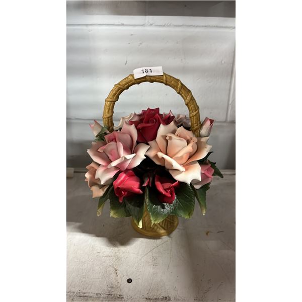 THE FRANKLIN MINT CERAMIC FLORAL ARRANGEMENT