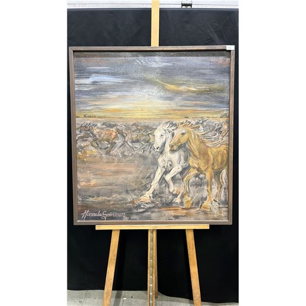 FRAMED ORIGINAL OIL ON CANVAS BY HANNCLE SAIRANEN 31" X 34"