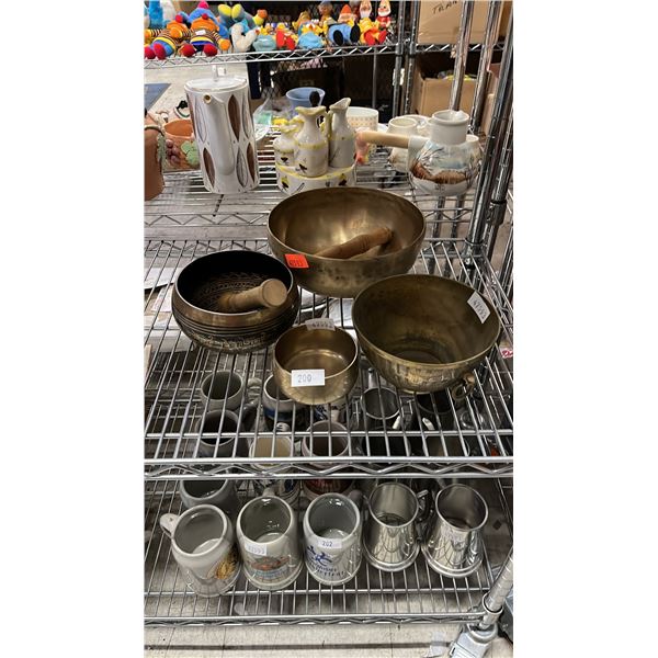 (4) ASSORTED COPPER BOWLS