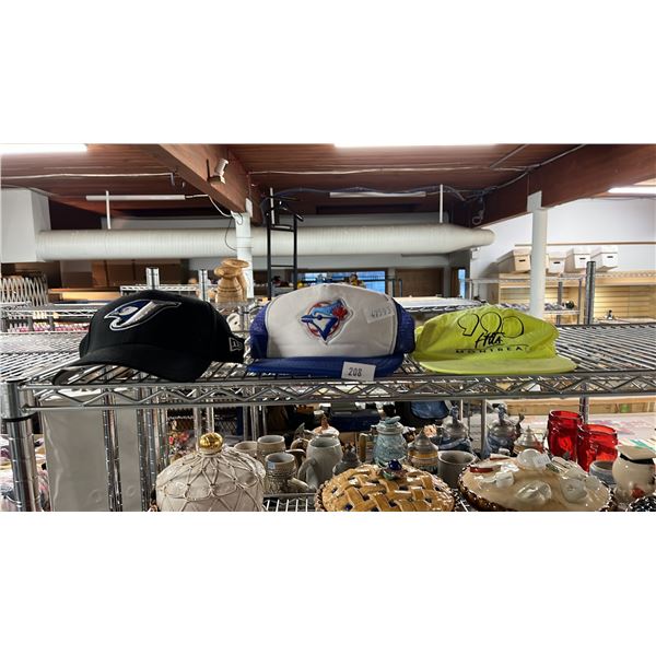(3) HATS; TORONTO BLUE JAYS & SIGNED 990 HITS MONTREAL HAT