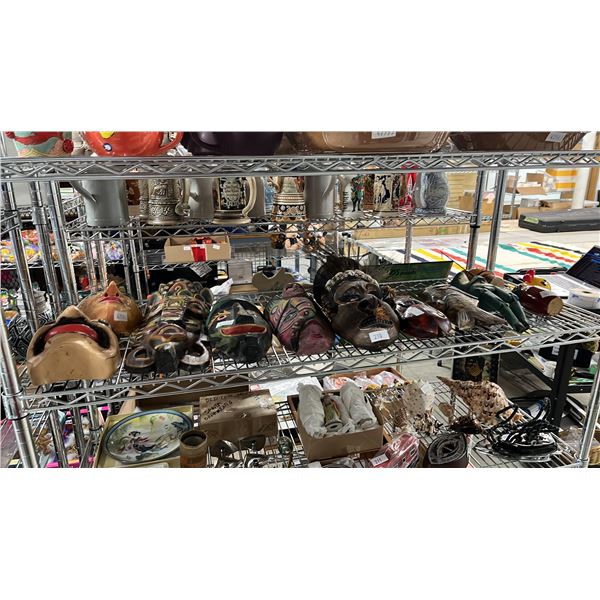 SHELF OF ASSORTED HOME DECOR