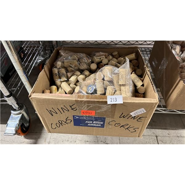 BOX OF ASSORTED COLLECTIBLE WINE CORKS