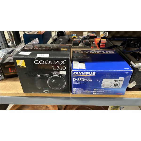 NIKON COOLPIX L310 DIGITAL CAMERA & OLYMPUS D-550ZOOM DIGITAL CAMERA