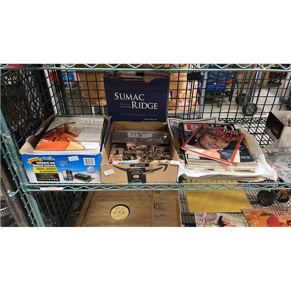 ASSORTED ITEMS INCLUDING; COLLECTIBLE MAGAZINES, MUSIC BOOKS, TRADING CARDS & MORE