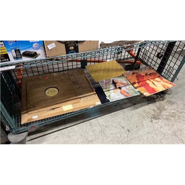 SHELF OF ASSORTED ITEMS INCLUDING; VINTAGE COCA-COLA SALES TRAINING VINYL RECORD, WITH PLEASURE