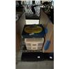 Image 3 : SHELF OF ASSORTED ITEMS INCLUDING; TROPHIES, VINTAGE OFFICE SUPPLIES & MORE