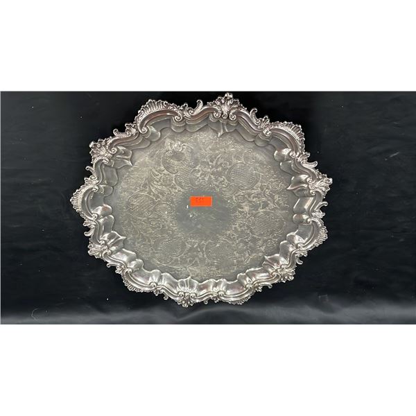 HEAVY SERVING PLATE MADE IN ENGLAND 17"