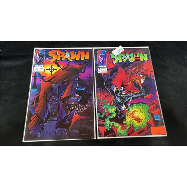 IMAGE SPAWN #1 & #2 COMIC BOOKS - SIGNED