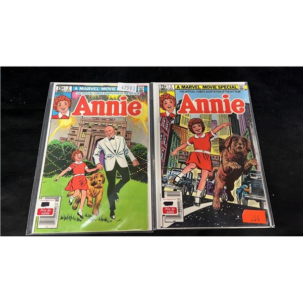 MARVEL ANNIE #1 & #2 COMIC BOOKS