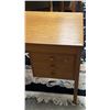 Image 4 : DANISH MODERN 6-DRAWER DESK WITH KEY 53" X 23" X 28.5" (DAMAGE ON TOP)