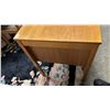 Image 6 : DANISH MODERN 6-DRAWER DESK WITH KEY 53" X 23" X 28.5" (DAMAGE ON TOP)