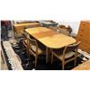 Image 2 : DANISH MODERN DINING TABLE WITH LEAF 77.5" X 38" X 28" & (6) SCANDINAVIA WOODWORKS CO. MADE IN