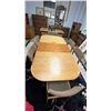 Image 3 : DANISH MODERN DINING TABLE WITH LEAF 77.5" X 38" X 28" & (6) SCANDINAVIA WOODWORKS CO. MADE IN