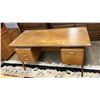 Image 1 : DANISH MODERN 4-DRAWER 1-REAR DROP DOWN CABINET DESK WITH KEY 53" X 25.5" X 27.5"