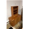 Image 1 : DANISH MODERN 2-SLIDE DOOR CABINET 35" X 16" X 24" & DANISH MODERN MADE IN SWEDEN 3-DRAWER CABINET