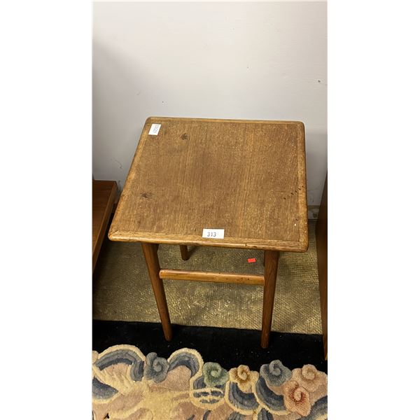 DANISH MODERN MADE IN DENMARK END TABLE 13.5" X 13.5" X 18"