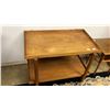 Image 2 : DANISH MODERN MADE IN DENMARK POUL HUNDEVAD, VAMDRUP 2-TIER ROLLING SERVING CART 29.5" X 17" X
