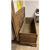 Image 3 : VINTAGE WOOD STORAGE CHEST 58" X 23" X 25.5" (NO KEY)