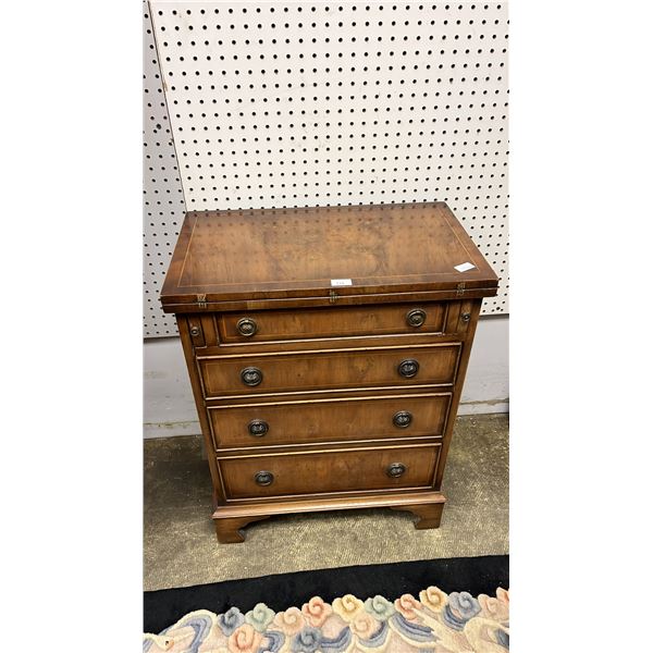 JAYCEE FURNITURE LTD MADE IN ENGLAND 4-DRAWER DROP TOP END TABLE 23.5" X 14" X 30.5"