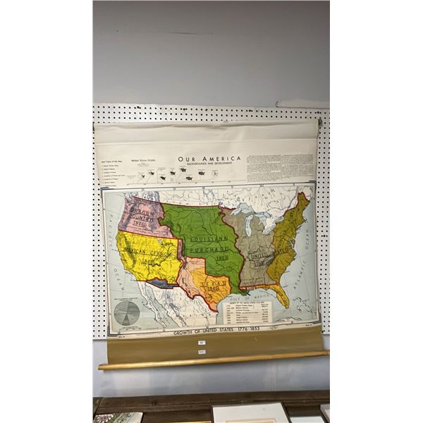 WESLEY SOCIAL STUDIES OUR AMERICA BACKGROUNDS & DEVELOPMENT SCROLL MAP