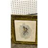 Image 2 : (3) FRAMED WATERCOLOUR BIRD PRINTS & FRAMED MIRROR