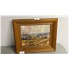 Image 1 : FRAMED ARTIST SIGNED ORIGINAL WATERCOLOUR ON CANVAS 12"  X10"
