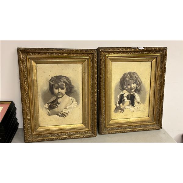 (2) ORNATE FRAMED PRINTS 18.5" X 24"