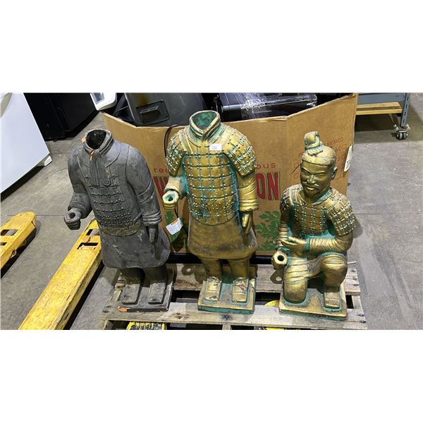 (3) ASSORTED TERRACOTTA STATUES (MISSING PIECES)