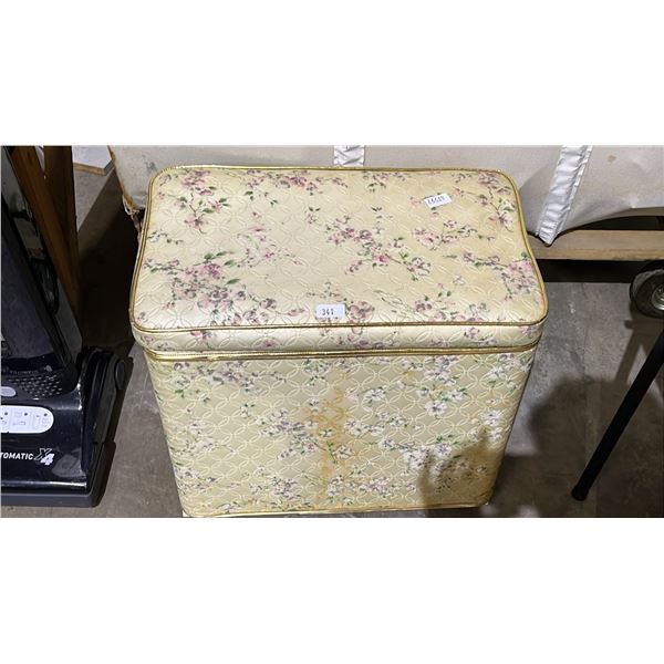 FLORAL MOTIF STORAGE BENCH