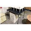 Image 2 : FOLDING TABLE, (2) NIGHT STANDS & 2-DRAWER METAL FILE CABINET