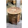 Image 1 : HEAVILY CARVED OCTAGONAL FOLDING SIDE TABLE