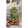 Image 3 : PAIR OF KOU MOTIF VASES WITH LIVE EDGE STYLE STANDS