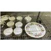 Image 3 : 22-PC WEDGEWOOD HATHWAY ROSE BONE CHINA SET, TEA BUTLER BONE CHINA MUG & MASON CASH MIXING BOWL