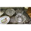 Image 2 : SHELF OF ASSORTED DINNERWARE INCLUDING; GLASS BOWLS, COLLECTIBLE PLATES, MUGS & MORE