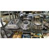 Image 5 : SHELF OF ASSORTED DINNERWARE; MOSTLY SILVER PLATED