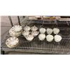 Image 3 : 21-PC ROYAL DOULTON BONE CHINA SET, ROY KIRKAM REDOULE ROSES TEA CUP SET & BRUSH SET