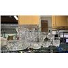 Image 2 : SHELF OF ASSORTED CRYSTALWARE, POTTERY & GLASSWARE
