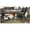 Image 1 : SHELF OF ASSORTED ITEMS INCLUDING; VINTAGE SUNBEAM MIXMASTER STAND MIXER, CITRUS JUICER, COLLECTIBLE